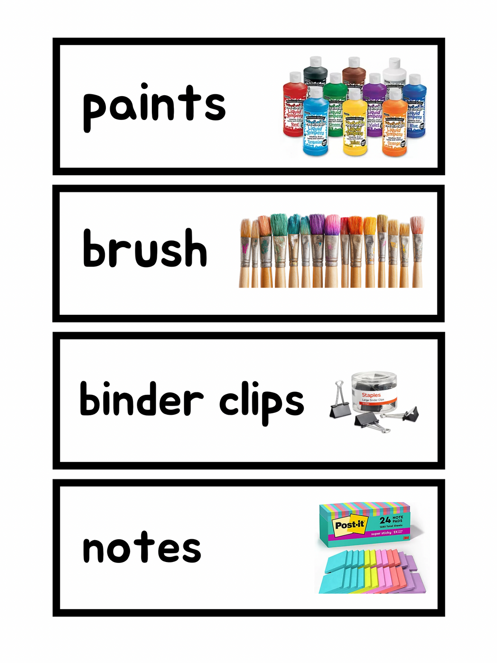 Classroom Organization Cart Drawer Labels - Printable PDF