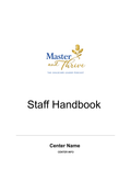 Daycare Staff Handbook Template - Editable in Canva