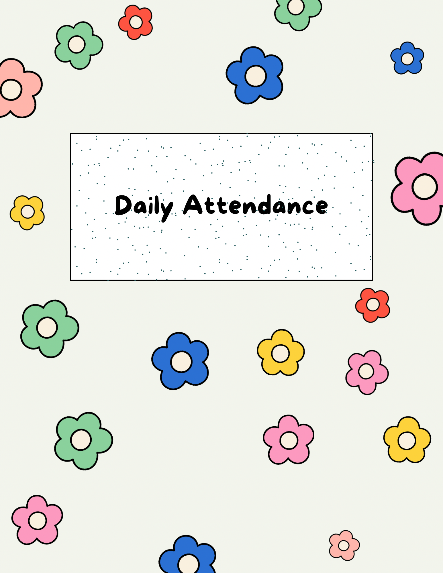 12-Month Daily Attendance Sheet - Printable Sign In/Out Tracker for Daycare